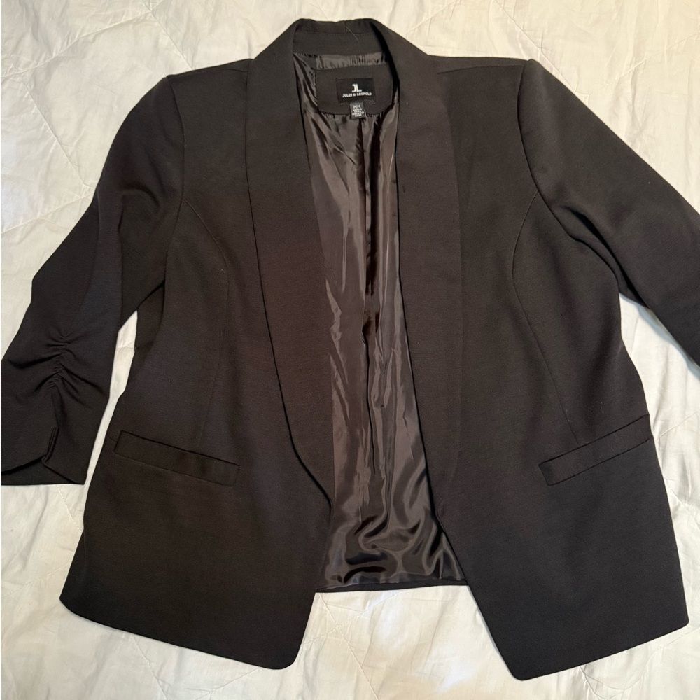 Jules & Leopold Black Blazer Modern Fit Open Front